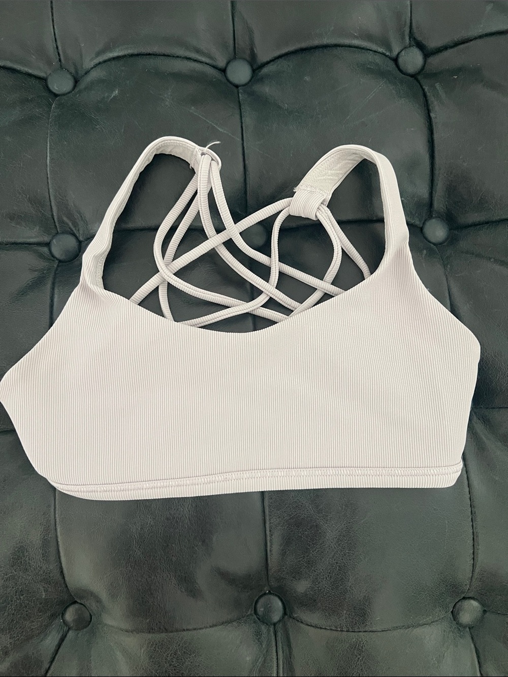 Lululemon Women's Strappy Back Ribbed Bralette - Lilac